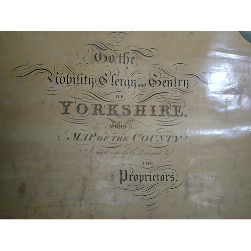 230 - A Map of Yorkshire, dated 1817, 'To the nobility clergy and sentry of yorkshire this map the county ... 