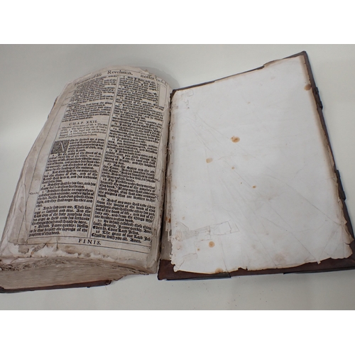 1061 - The Holy Bible, lacking title pages, The Old Testament, Apocrypha and New Testament, title page impr... 