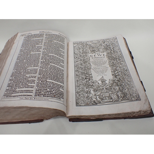 1061 - The Holy Bible, lacking title pages, The Old Testament, Apocrypha and New Testament, title page impr... 