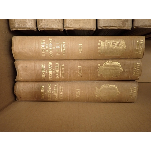 1076 - Box of MACCAULLAYS History of England, History and Conquest Peru, etc; (box)