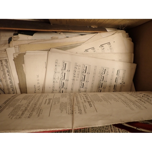 1078 - Box of assorted Music, Song Books, etc