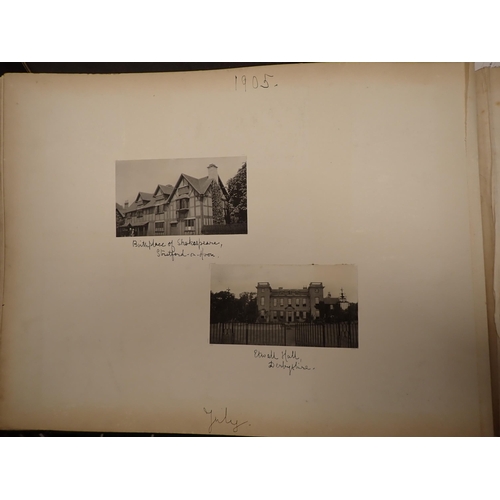 1083 - William Arkwright, two Albums of Photographs, titled W.A. Snaps Vol I & II, various loose photograph... 