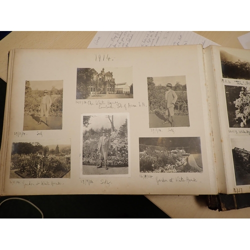 1083 - William Arkwright, two Albums of Photographs, titled W.A. Snaps Vol I & II, various loose photograph... 