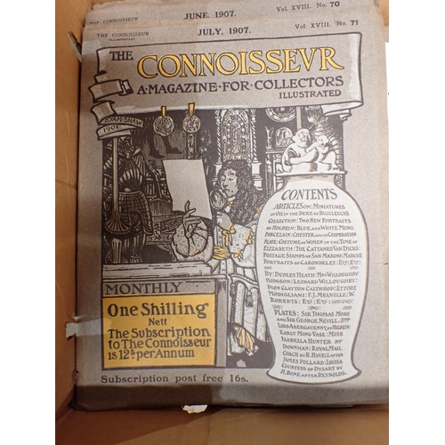 1096 - Three boxes of The Connoisseur Magazine from the early 1900's