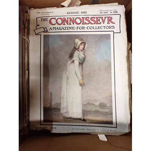 1096 - Three boxes of The Connoisseur Magazine from the early 1900's