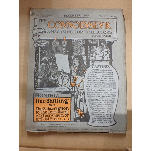 1096 - Three boxes of The Connoisseur Magazine from the early 1900's