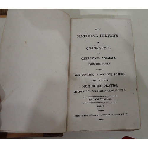 1112 - BRIGHTLY & CO., The Natural History of Quadrupeds and Cetaceous Animals, numerous plates, pub Bungay... 