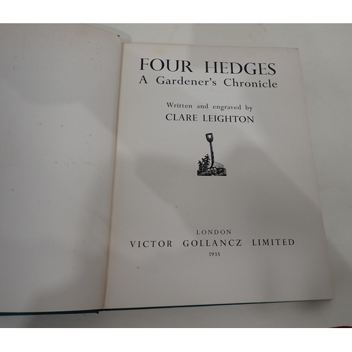 1116 - LEIGHTON CLARE, Four Hedges, 1935, 2nd impression, Country Matters, 1937, Southern Harvest, 1943, an... 