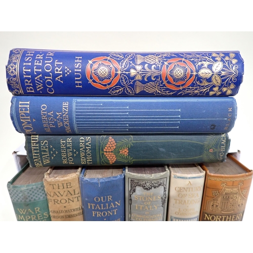 1119 - A & C Black Ltd, decorative bindings, War Impressions by Mortimer Menpes, The Naval Front, Our Itali... 