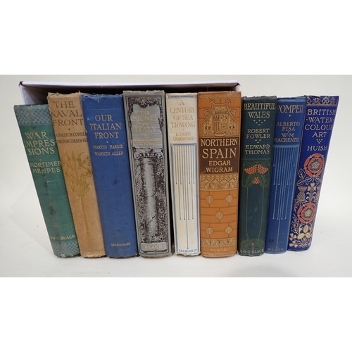 1119 - A & C Black Ltd, decorative bindings, War Impressions by Mortimer Menpes, The Naval Front, Our Itali... 