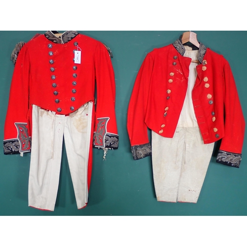 1153 - Two Lord Lieutenant's Scarlet Dress Jackets with Bicorn Hats A/F.
Provenance, Kinsham Court, Herefor... 