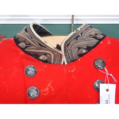 1153 - Two Lord Lieutenant's Scarlet Dress Jackets with Bicorn Hats A/F.
Provenance, Kinsham Court, Herefor... 