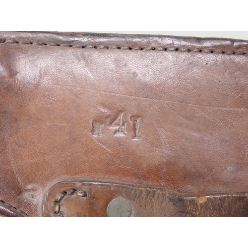 1158 - A leather cavalry Holster for a Lee Enfield Rifle, dated 1939 2ft 8in L x 7in W