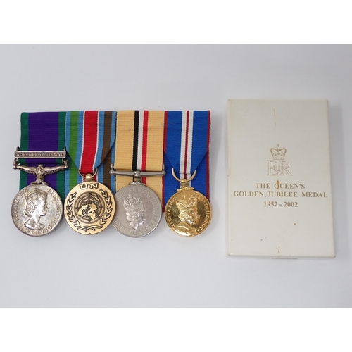 1175 - Four: 25032514 Corporal A.P. Chalmers. Campaign Service Medal with Northern Ireland bar; UN 'Bosnia'... 