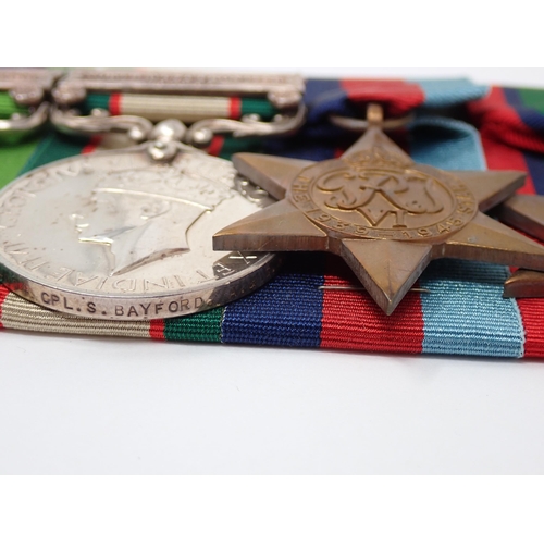 1177 - Seven: 2974004 Company Sergeant Major S.T. Bayford. India General Service Medal with North West Fron... 