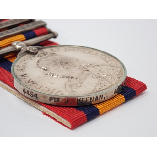 1185 - Queen's South Africa Medal with South Africa 1901, Orange Free State and Cape Colony Bars to 4454 Pr... 