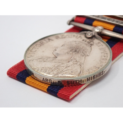 1185 - Queen's South Africa Medal with South Africa 1901, Orange Free State and Cape Colony Bars to 4454 Pr... 