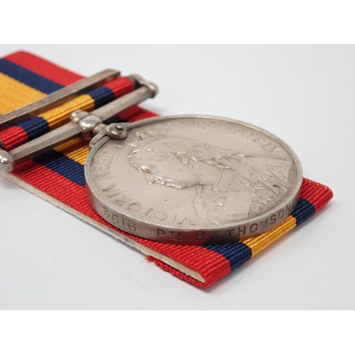 1191 - Queen's South Africa Medal to 3616 Private R. Thomson, 1st Battalion Argyll and Sutherland Highlande... 