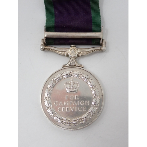 1195 - Campaign Service Medal with South Arabia Bar to 23965511 Private G.J. Elliott, Royal Sussex Regiment