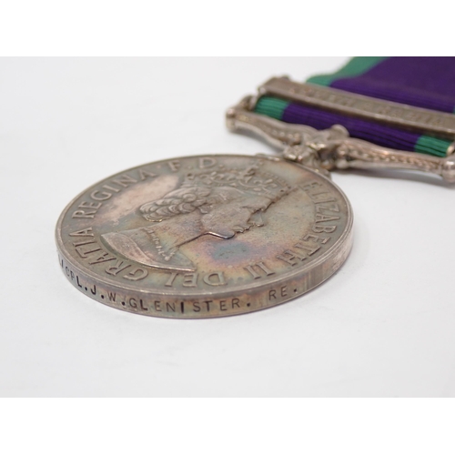 1197 - Campaign Service Medal with South Arabia Bar to Lance Corporal J.W. Glenister, Royal Engineers