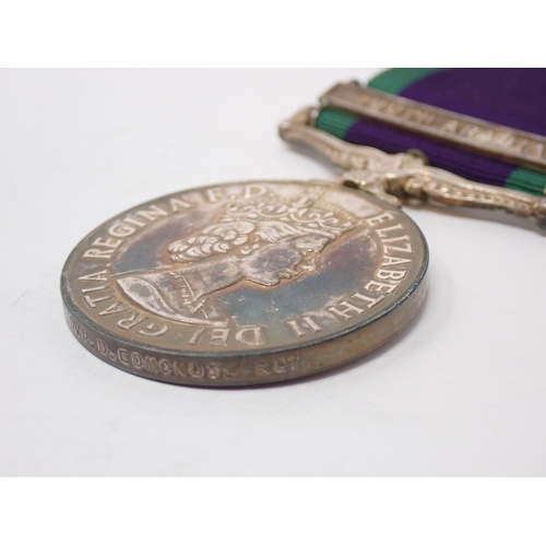 1200 - Campaign Service Medal with South Arabia Bar to 23897869 Driver D. Edmonds, Royal Corps Transport