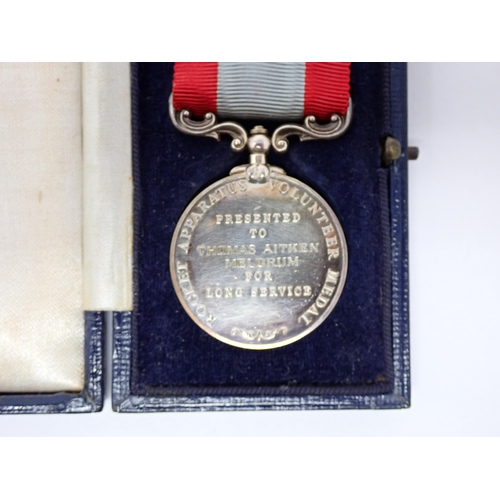 1201 - Rocket Apparatus Volunteer Long Service to Thomas Aitken Meldrum, George VI 2nd Issue, with box of i... 