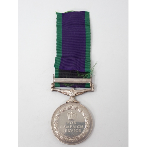 1207 - Campaign Service Medal with South Arabia Bar to 23230207 Lance Corporal R.J. McFarlane, 1st Royal Ta... 