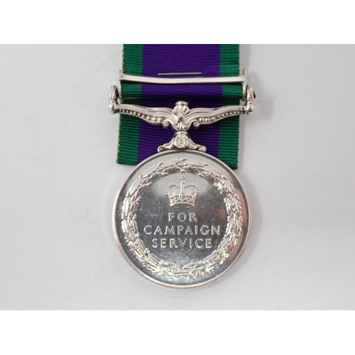 1210 - Campaign Service Medal with South Arabia Bar to 23930840 Rifleman D.J. Fay, Cameronians