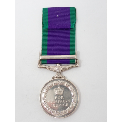 1214 - Campaign Service Medal with South Arabia Bar to 23835542 Corporal M.J. Paterson, Royal Sussex Regime... 