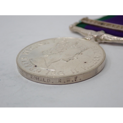 1218 - Campaign Service Medal with South Arabia Bar to 4273563 LAC H. Ronald, Royal Air Force