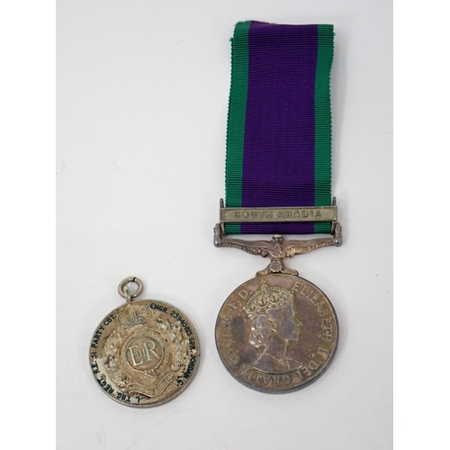 1223 - Campaign Service Medal with South Arabia Clasp to 23940813 Lance Corporal C. Jordan with Medallion t... 