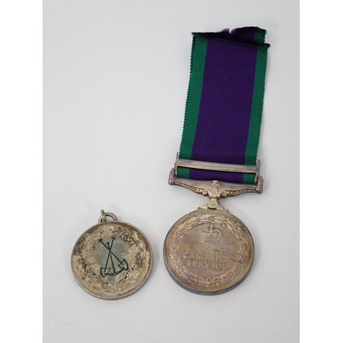 1223 - Campaign Service Medal with South Arabia Clasp to 23940813 Lance Corporal C. Jordan with Medallion t... 