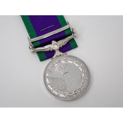 1226 - Campaign Service Medal with South Arabia Clasp to 24081315 Rifleman A. Anderson, 1st Battalion Royal... 