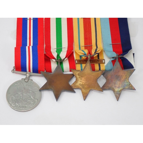 1228 - Four: 1939-45 Star; Africa Star; Italy Star and War Medal to 6984785 Fusilier John Beeston S. Allen,... 