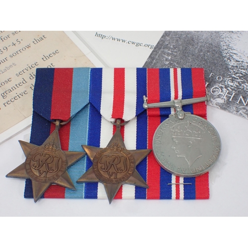 1229 - Three: 1939-45 Star; France and Germany Star and War Medal to Lieutenant Malcolm Nisbet, 4th Battali... 