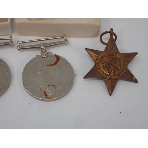 1230 - Four: 1939-45 Star; Italy Star; Defence and War Medals (lacking ribbons) to 75733 Captain Peter R. H... 