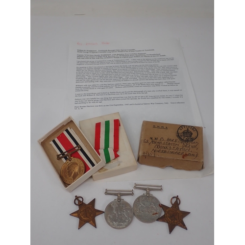 1230 - Four: 1939-45 Star; Italy Star; Defence and War Medals (lacking ribbons) to 75733 Captain Peter R. H... 