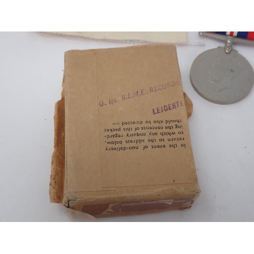 1234 - Four: 1939-45 Star; Africa Star; Italy Star and War Medal, with Condolence Slip and box of issue.

K... 