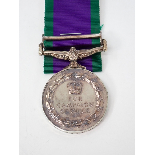 1244 - Campaign Service Medal with Northern Ireland Clasp to 24293687 Private  R.S.F. Graham, Argyll and Su... 