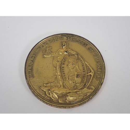 1247 - Alexander Davison's Medal for the Nile 1798 in gilt copper. Unnamed as issued. Medal issued to comme... 