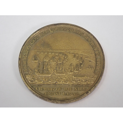 1247 - Alexander Davison's Medal for the Nile 1798 in gilt copper. Unnamed as issued. Medal issued to comme... 