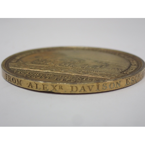 1247 - Alexander Davison's Medal for the Nile 1798 in gilt copper. Unnamed as issued. Medal issued to comme... 