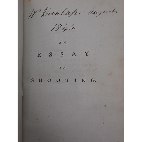 1258 - 'An Essay on Shooting' by J. Acton, published T. Cadell 1789, re-bound in green leather