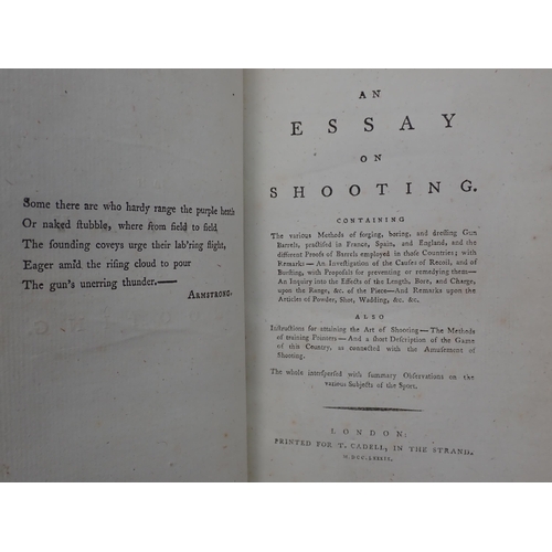 1258 - 'An Essay on Shooting' by J. Acton, published T. Cadell 1789, re-bound in green leather