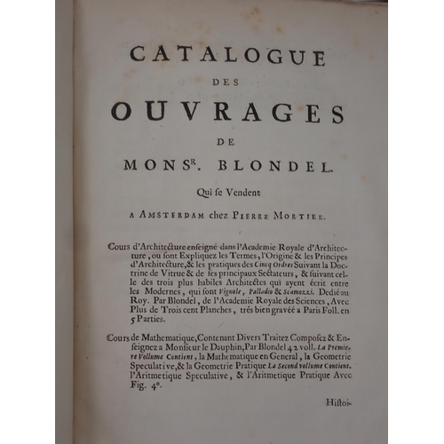 1259 - 'L' Art De Jetter Les Bombes' by Monsieur Blonde, published Amsterdam 1699, re-bound in full leather... 