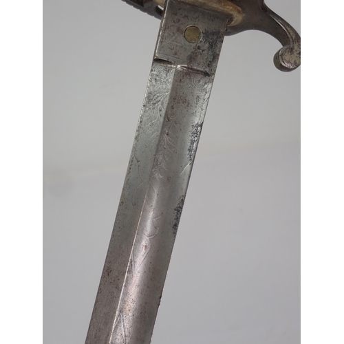 1260 - A Sudanese Sword, Kaskara in tooled leather scabbard