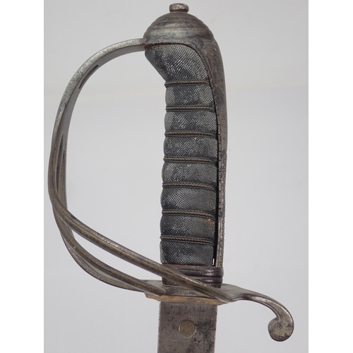 1260 - A Sudanese Sword, Kaskara in tooled leather scabbard