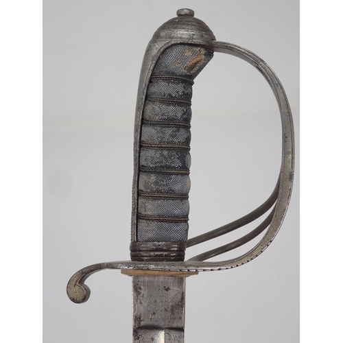 1260 - A Sudanese Sword, Kaskara in tooled leather scabbard