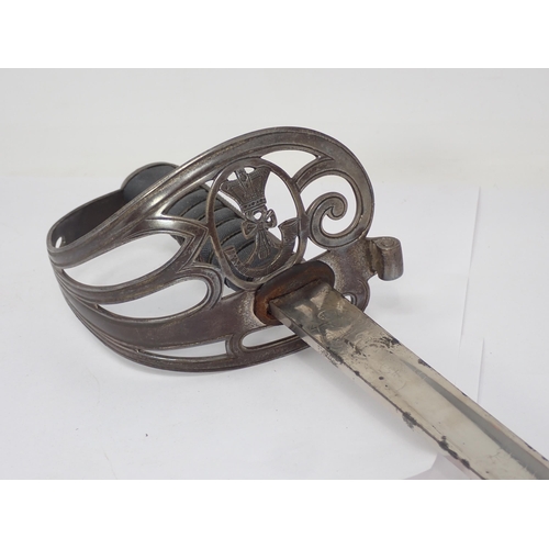 1262 - An 1821 Light Infantry Officers Sword by Stillwell & Son, London in steel scabbard