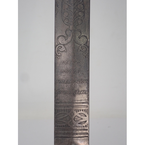 1263 - A Victorian Bandsman's Sword by Reeves of Birmingham, no scabbard